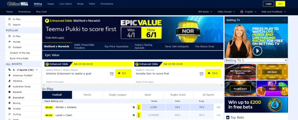 william hill homepage