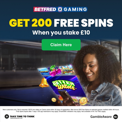 betfred 200 free spins