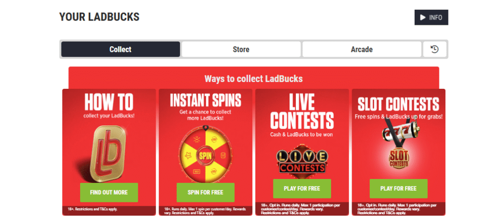 ladbrokes ladbucks in game promo currency